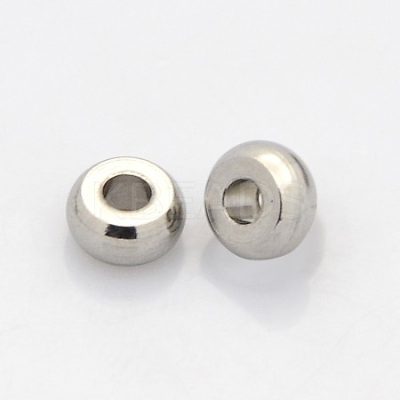 Tarnish Resistant Rondelle 304 Stainless Steel Beads STAS-N044-23-1