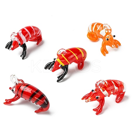 5Pcs 5 Colors Handmade Lampwork Pendants LAMP-CJ0003-05-1