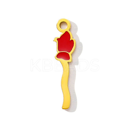 304 Stainless Steel Enamel Pendants STAS-OY001-85G-1