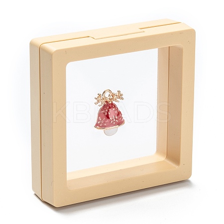 Square Transparent PE Thin Film Suspension Jewelry Display Box LS-CON-D009-01B-01-1