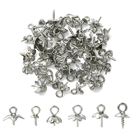60Pcs 6 Styles 304 & 201 Stainless Steel Cup Peg Bails STAS-CJ0003-07-1