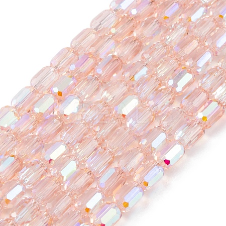 Electroplate Glass Beads Strands EGLA-D031-01Y-1