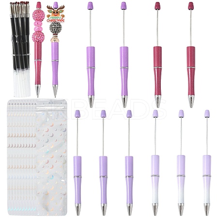 10Pcs ABS Plastic Ball-Point Pen AJEW-FS0001-43A-1