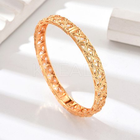 Real 18K Gold Plated Brass Bangles AJ8200-3-1