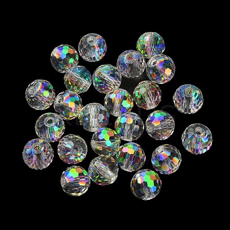 Half Rainbow Plated Glass Beads EGLA-P059-02A-HR02-1