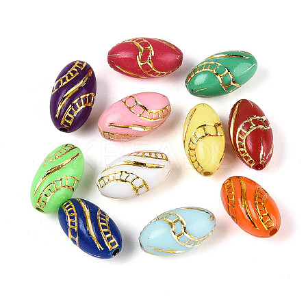 Rugby Plastic Beads KY-T041-23M-1