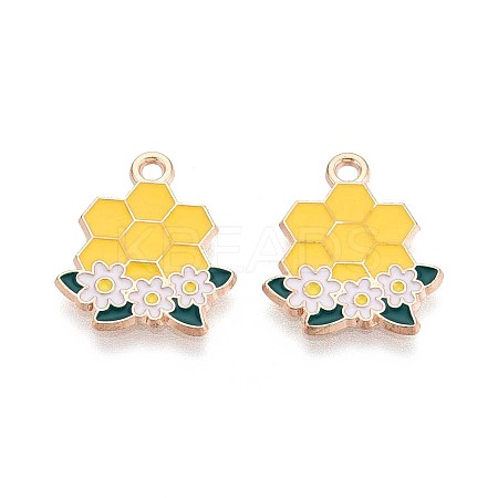 Alloy Enamel Pendants ENAM-T022-61C-1