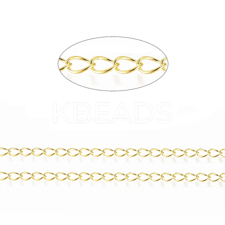 Brass Twisted Chains CHC-Q001-5x4mm-G-1