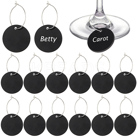 50Pcs Acrylic Round Sheet Pendants DIY-BC0014-03B-1