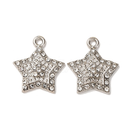 Alloy Pendants with Rhinestone FIND-H051-09P-1