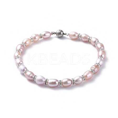 Natural Pearl Beaded Bracelets BJEW-JB04880-1