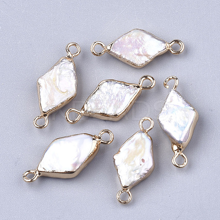 Natural Baroque Pearl Keshi Pearl Links connectors PEAR-T003-07-1
