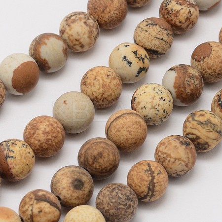 Natural Picture Jasper Beads Strands LS-G-D686-8mm-1