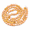 Electroplate Opaque Solid Color Glass Beads Strands EGLA-T020-07K-2