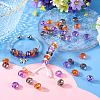 36Pcs 3 Styles Baking Paint Transparent Glass European Beads GPDL-TA0001-07-8