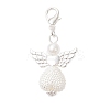 ABS Plastic Imitation Pearl Pendant Decorations HJEW-JM03510-01-2