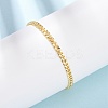 Brass Curb Chain Bracelets for Women LS-BJEW-C140-15G-1