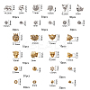 Tibetan Style Alloy Beads and Beads Spacers TIBEB-PH0004-69-2