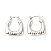 Non-Tarnish 304 Stainless Steel Chunky Rectangle Hoop Earrings for Women EJEW-K242-03P-1
