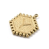 201 Stainless Steel Pendants STAS-R227-01Y-G-2