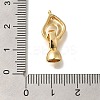 Brass Micro Pave Clear Cubic Zirconia Fold Over Clasps KK-K389-113G-3
