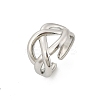 304 Stainless Steel Cuff Rings for Women RJEW-G338-25P-4