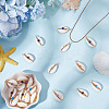 3 Bags 7 Styles Natural Cowrie Shell Copper Wire Wrapped Pendants FIND-ME0002-52-5