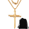 DIY 304 Stainless Steel Nail Cross Pendant Necklace Making Kits DIY-BBC0002-32G-1