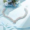 1Pc Shiny Flower Crystal Rhinestone Collar Trim DIY-FG0003-38-6