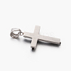 Fashion Men Bi-Color 201 Stainless Steel Cross Pendant STAS-F010-70-3