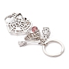 Halloween Tibetan Style Zinc Alloy K9 Glass Keychains KEYC-JKC01237-4