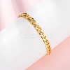 Brass Cuban Link Chain Bracelets for Women BJEW-C140-10G-1