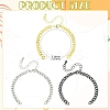 3Pcs 3 Colors Brass Cuban Link Chain Bracelet Making FIND-CJ0004-99-2
