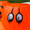 Alloy Glass Dangle Earrings FS-WGFE353-09-1