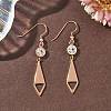 304 Stainless Steel Tie Dangle Earrings EJEW-Z129-19RG-1