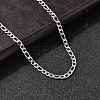 3.8MM 304 Stainless Steel Figaro Chain Necklaces for Women NJEW-B134-02B-P-2