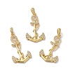 Rack Plating Brass Micro Pave Cubic Zirconia Pendants LS-KK-A160-08G-2