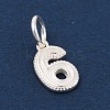Number Series 925 Sterling Silver Charms STER-Q002-01G-2