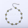 Daisy Alloy Enamel Link Chain Bracelets for Women FS-WGBA8A6-02-1