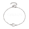 304 Stainless Steel Round Cabochon Setting Bracelets BJEW-JB11092-02-1