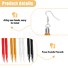 4 Pairs 4 Colors Faux Suede Tassel Earrings EJEW-FI0003-10-3