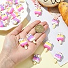 20Pcs 2 Colors Handmade Polymer Clay Cabochons CLAY-YW0002-27-4
