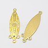 Tibetan Style Connector Rhinestone Settings X-TIBEP-EA359Y-G-FF-1