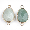 Natural Green Aventurine Links connectors X-G-S344-02F-2