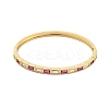 Rack Plating Brass Micro Pave Cubic Zirconia Bangles for Women BJEW-G730-01G-02-2