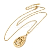 304 Stainless Steel Pendant Necklaces NJEW-P283-05G-2