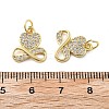 Brass Micro Pave Cubic Zirconia Pendants KK-C092-24D-G-3