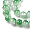 Crackle Baking Paint Imitation Jade Glass Beads Strands DGLA-T003-6mm-07-2