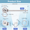 150Pcs 202 Stainless Steel Ball Stud Earring Findings STAS-SP0001-52A-P-2