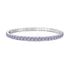 925 Sterling Silver Micro Pave Cubic Zirconia Stretch Bracelets for Women STER-D307-01P-09-1